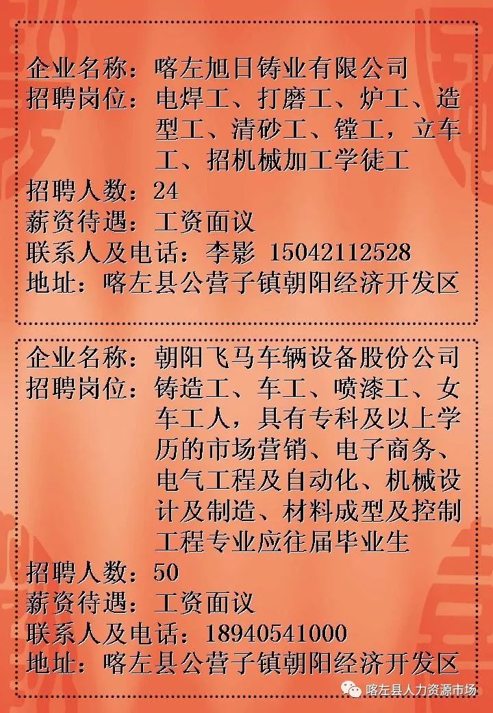 辽宁朝阳最新招工信息概览