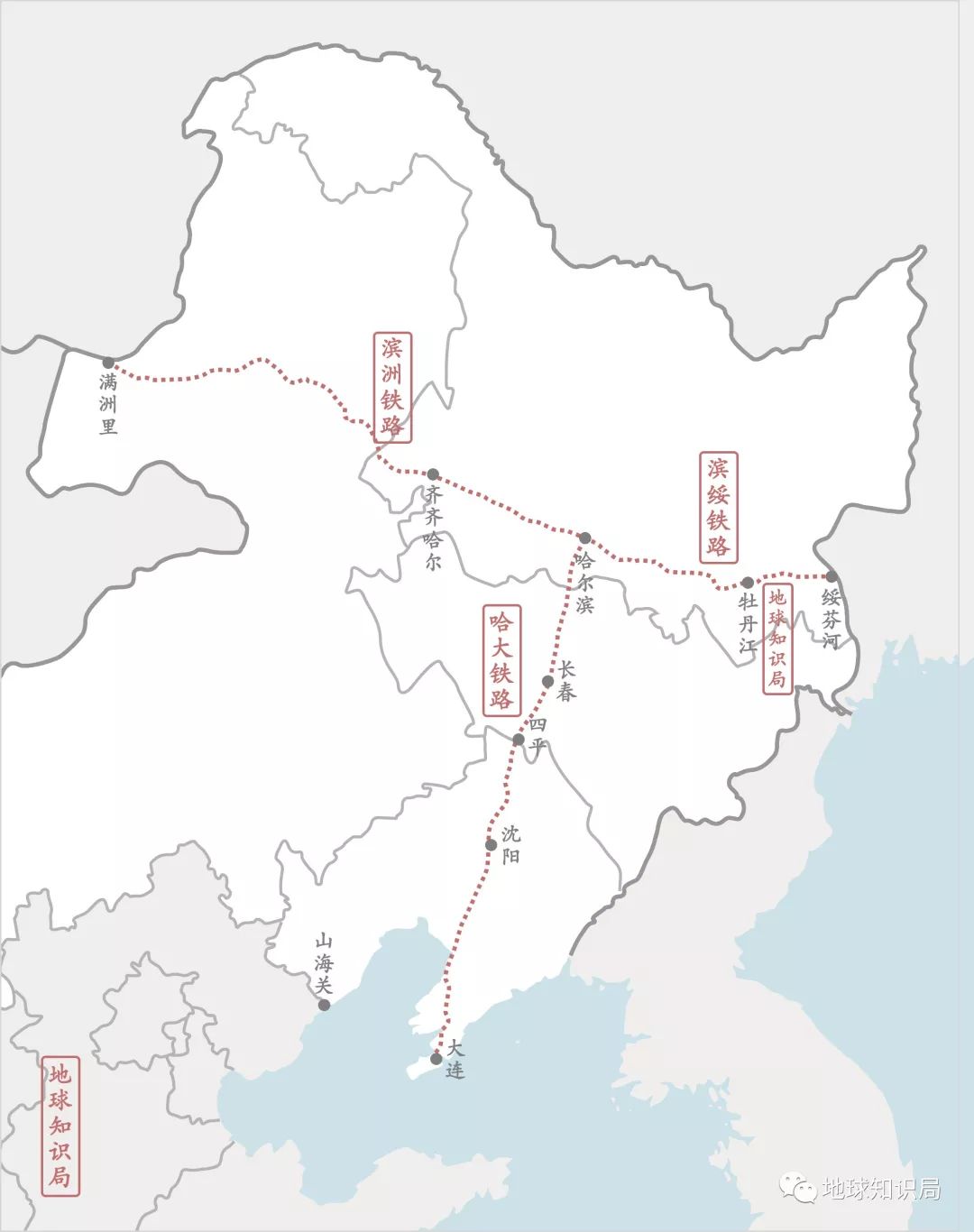 最新东北铁路示意图，解读东北地区的铁路交通网络